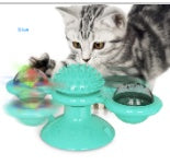 🐱 Jouet Éolienne Rotative pour Chat – Jouet Multifonction Intelligente avec Ventouse et Boules Lumineuses