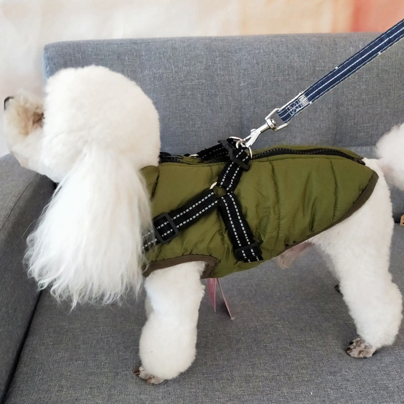 🐾 Manteau Hiver Imperméable pour Chien – Avec Harnais Intégré