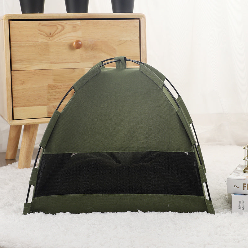 🏕️ Tente Lit pour Chat et Chien – Lit d’Intérieur et de Voyage avec Coussin