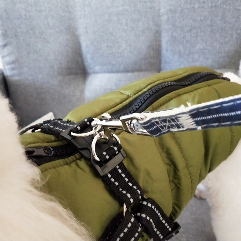 🐾 Manteau Hiver Imperméable pour Chien – Avec Harnais Intégré