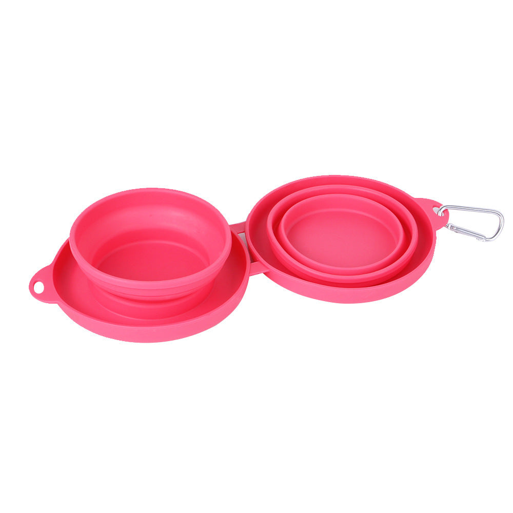 🐶 Gamelle Double Pliable en Silicone – Voyage &amp; Quotidien pour Chiens et Chats