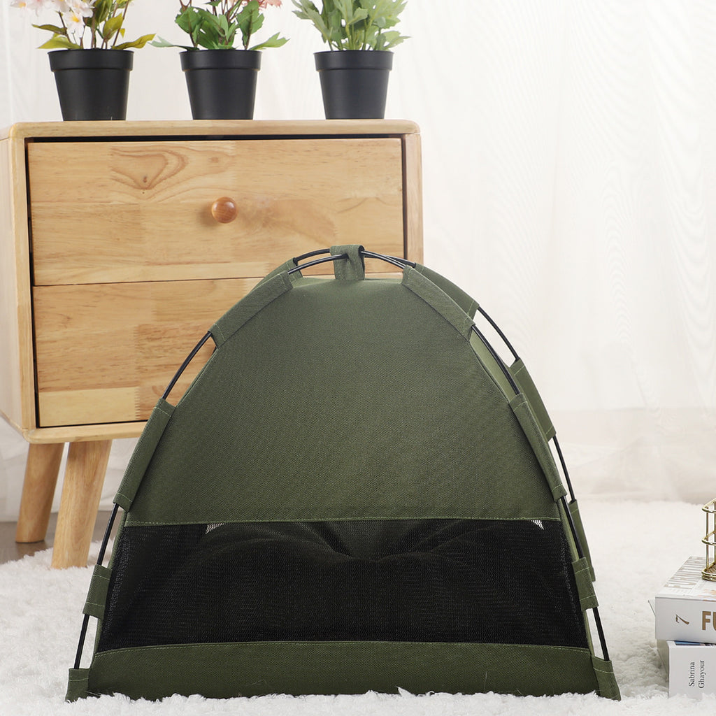 🏕️ Tente Lit pour Chat et Chien – Lit d’Intérieur et de Voyage avec Coussin