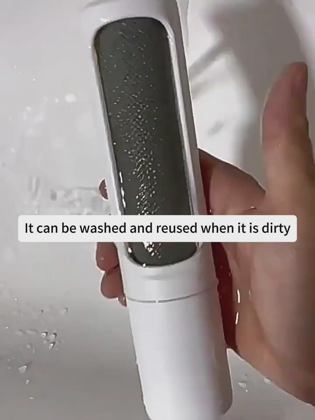 Brosse anti-poils réutilisable 2-en-1 pour chiens et chats – Rouleau auto-nettoyant